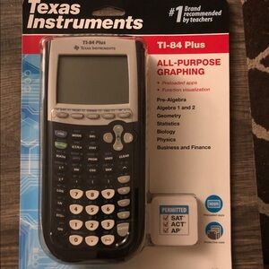 Texas Instruments TI-84 Plus Graphing Calculator - Black and Gray